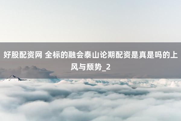 好股配资网 全标的融会泰山论期配资是真是吗的上风与颓势_2